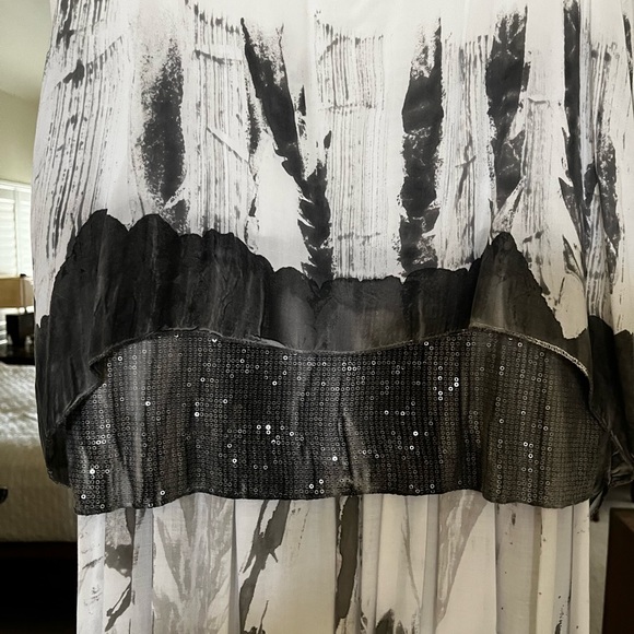 Tie dye and sequins! Soft,flowing & layered Maxi 2 piece by impulse! - Picture 10 of 12